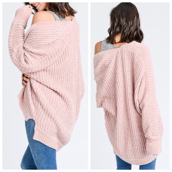 Kallimari Sweaters - New blush chenille cardigan sweater